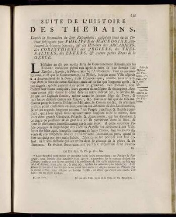 Suite de L´Histoire Des Thebains,[...]