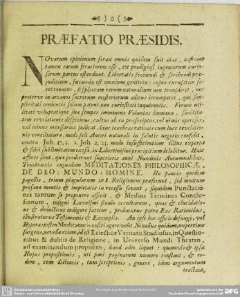 Praefatio Praesidis