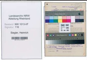 Entnazifizierung Heinrich Siegler , geb. 29.06.1920 (Steuerberater)