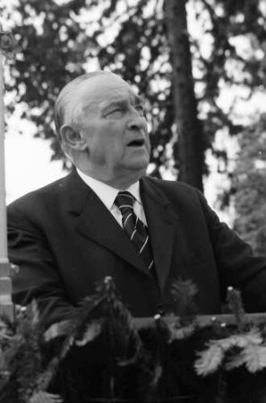 Sulzburg: Einweihung Otto Ernst Sutter-Brunnen; Ansprache: Minister a.D. Dr. Seifriz