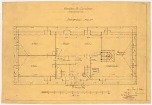 Landhaus Dr. Franz Oppenheim, Berlin-Wannsee: Stall und Garage: Grundrisse OG, 1:50