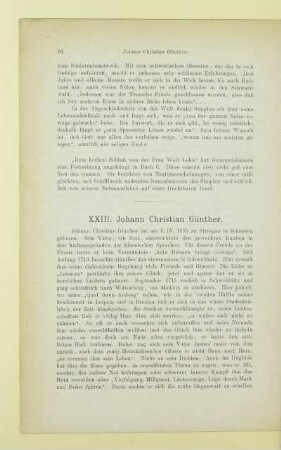 XXIII. Johann Christian Günther