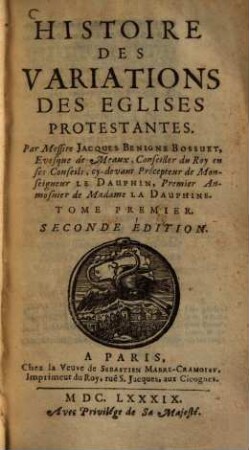Histoire des Variations des Eglises Protestantes, 1