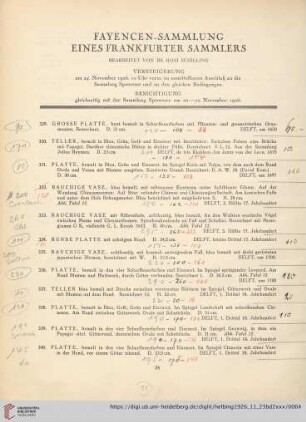 Fayencen-Sammlung eines Frankfurter Sammlers (Nr. 329-450)