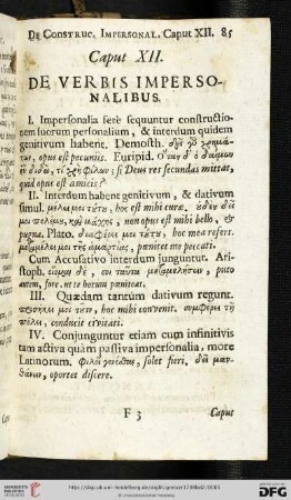 Caput XII: De verbis impersonalibus