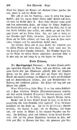 Dritte Ordnung. Die Sperlingsvögel (Passeres)