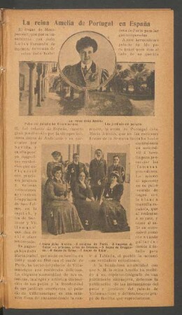 La reina Amelia de Portugal en España
