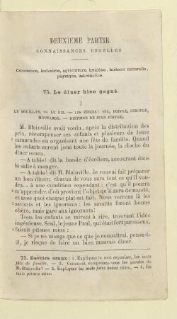 Deuxieme partie Connaissances usuelles