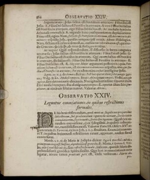 Observatio XXIV. Leguntur enunciationes, in quibus restrictiones formales.