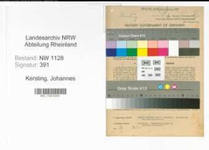 Entnazifizierung Johannes Kersting , geb. 20.03.1904 (Fahrer)