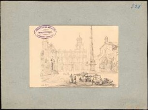 Marktplatz, Arles: Perspektivische Ansicht