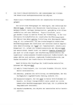 3.1 Traditionale Produktionsbereiche der nomadischen Bevölkerungsgruppen