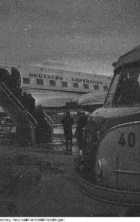 Dresden. Lufthansa Flugverkehr, 1957