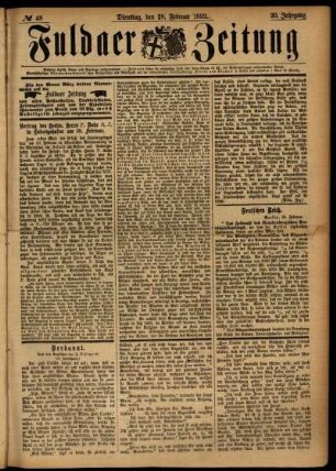 Ausgabe vom Dienstag, den 28. Februar 1893.