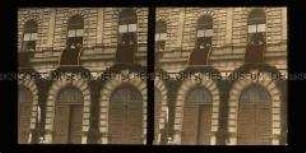 Prinz Luitpold und Gefolge am Fenster der Residenz, München