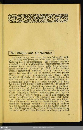 Der Wähler und die Parteien