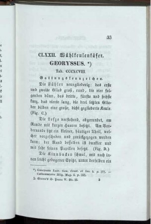 CLXXII. Mühlenkäfer. Georyssus.