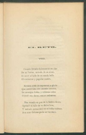 VIII. - El reto.