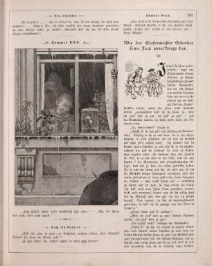 "Sommer 1909" "Wie der Glasermeister Scherber seine Frau unter'kriegt hat"