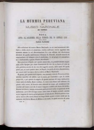 La Mummia Peruviana Del Museo Nazionale Di Napoli