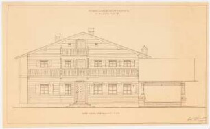 Gutshof Nickelgut, Blindham Umbau des Wohnhauses: (von Inv.Nr. 43459) Aufriss: Vorderansicht zur Straße 1:50
