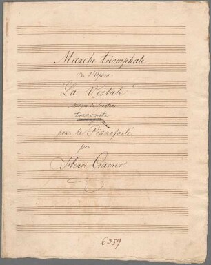 "La vestale - Excerpts; Arr; pf". - BSB Mus.Schott.Ha 6392