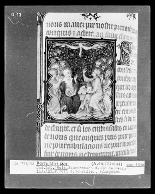Petites Heures des Herzogs von Berry — Kleinbild, 10-zeilig: Pfingsten, Folio 197verso