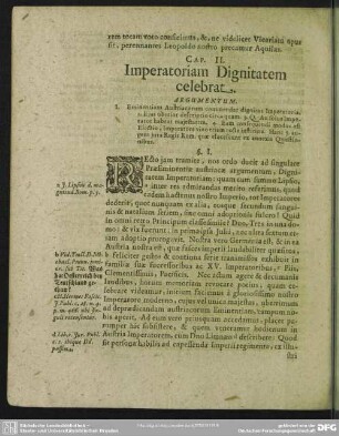 Cap. II. Imperatoriam Dignitatem celebrat
