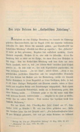 121-137 Der letzte Veteran der "katholischen Abteilung"