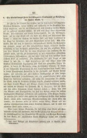 ¬Die¬ Enthüllungs-Feier des Mozarts-Denkmals zu Salzburg im Jahre 1842