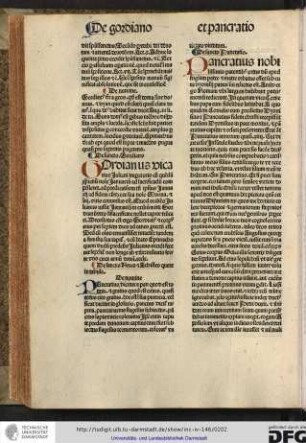 De nomine. Gordianus dicitur a geos, quod est doma (!) sive domus et dyan quod est clarum quasi clara domus...