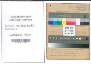 Entnazifizierung Robert Zurhausen , geb. 29.08.1897 (Reitlehrer)