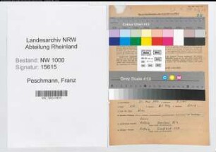 Entnazifizierung Franz Peschmann, geb. 24.05.1916 ()