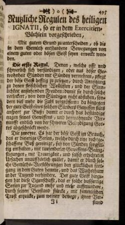 495-504, Nutzliche Regulen des heiligen Ignatii