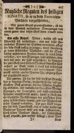 495-504, Nutzliche Regulen des heiligen Ignatii