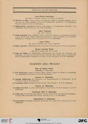 Gemälde alter Meister (Nr. 277-333)