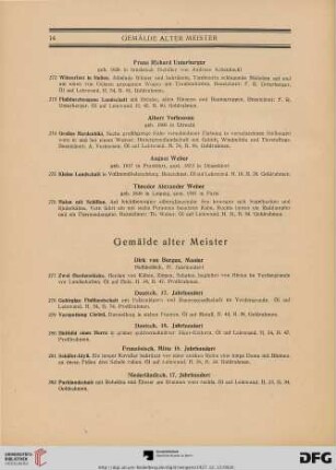 Gemälde alter Meister (Nr. 277-333)