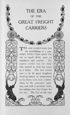 THE ERA OF THE GREAT FREIGHT CARRIERS