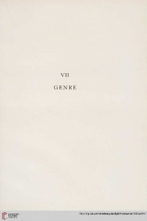 VII. Genre