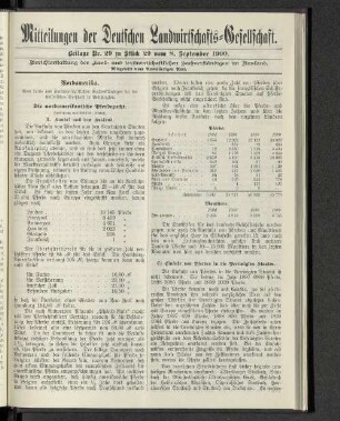 Beilage Nr. 29 zu Stück 29 vom 8. September 1900.