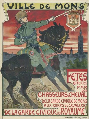 Ville de Mons. Fêtes offertes par les chasseurs à cheval