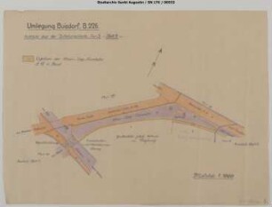 Buisdorf, Bahnhof: Umlegung der B226.