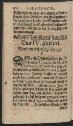 Das IV. Capittel. Von dem ersten Philosopho
