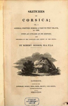 Sketches of Corsica