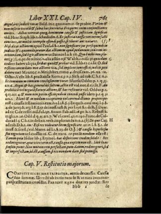 Cap. V. Restitutio majorum