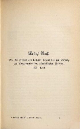 Leben des heiligen Bischofs und Kirchenlehrers Alfons M. von Liguori, Stifters der Kongregation des allerheiligsten Erlösers