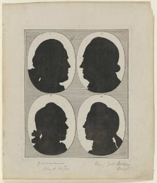 Bildnisse des Johann Georg Zimmermann, seines Sohnes Johann Jakob und des Johann Michael Reinhold Lenz