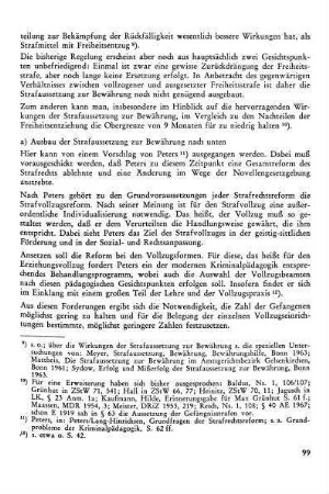 a) Ausbau der Strafaussetzung zur Bewährung nach unten