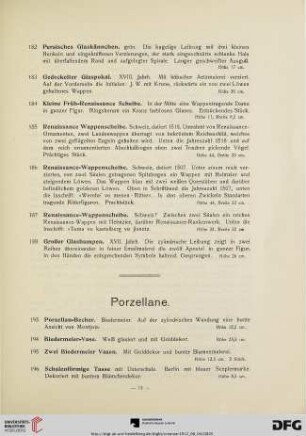 Porzellane (Nr. 193-230)