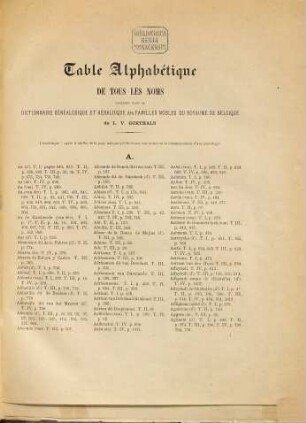 Dictionnaire généalogique et héraldique des familles nobles du Royaume de Belgique. 5